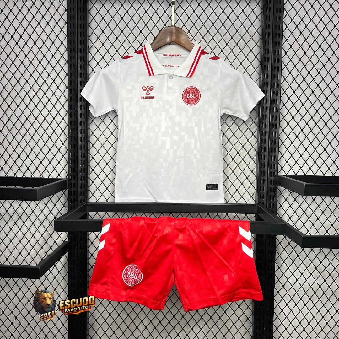 CAMISETA DINAMARCA II EURO 2024 EQUIPACIÓN PARA NIÑOS