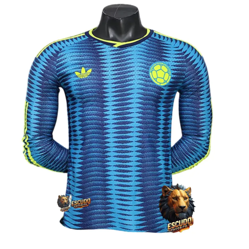 CAMISETA COLOMBIA II MUNDIAL 2026 HOMBRE MANGA LARGA VERSIÓN JUGADOR