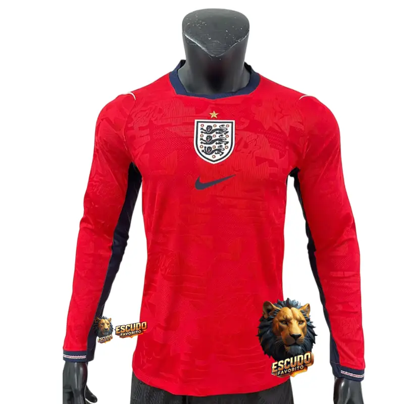 CAMISETA INGLATERRA II 2026 MUNDIAL HOMBRE VERSIÓN JUGADOR MANGA LARGA