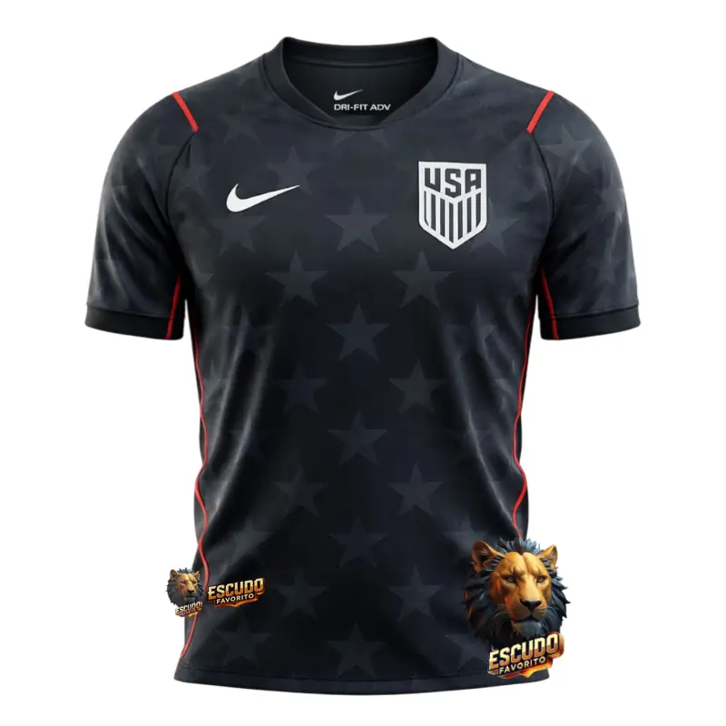 CAMISETA ESTADOS UNIDOS DE AMÉRICA NEGRA 2026 MUNDIAL HOMBRE