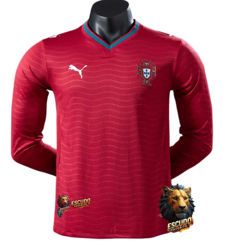 CAMISETA PORTUGAL I 2026 MUNDIAL HOMBRE VERSIÓN JUGADOR MANGA LARGA