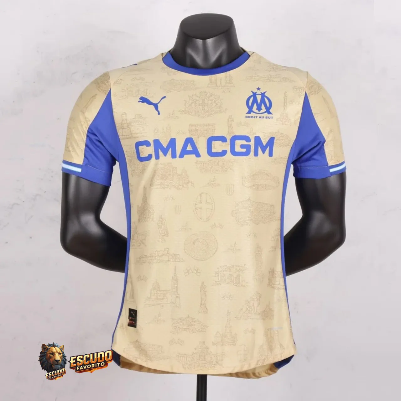 CAMISETA OLYMPIQUE DE MARSEILLE IV 25/26 HOMBRE (VERSIÓN JUGADOR)