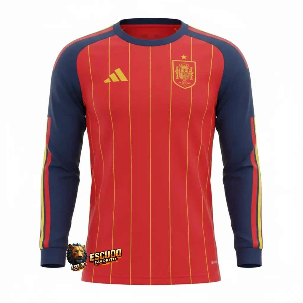 CAMISETA ESPAÑA I MUNDIAL 2026 HOMBRE MANGA LARGA
