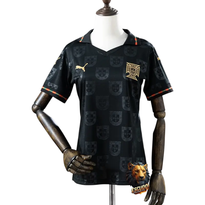 CAMISETA PORTUGAL NEGRA 2026 MUNDIAL  MUJER