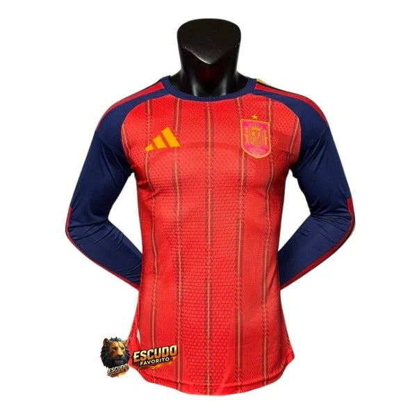 CAMISETA ESPAÑA I MUNDIAL 2026 HOMBRE (VERSIÓN JUGADOR) MANGA LARGA