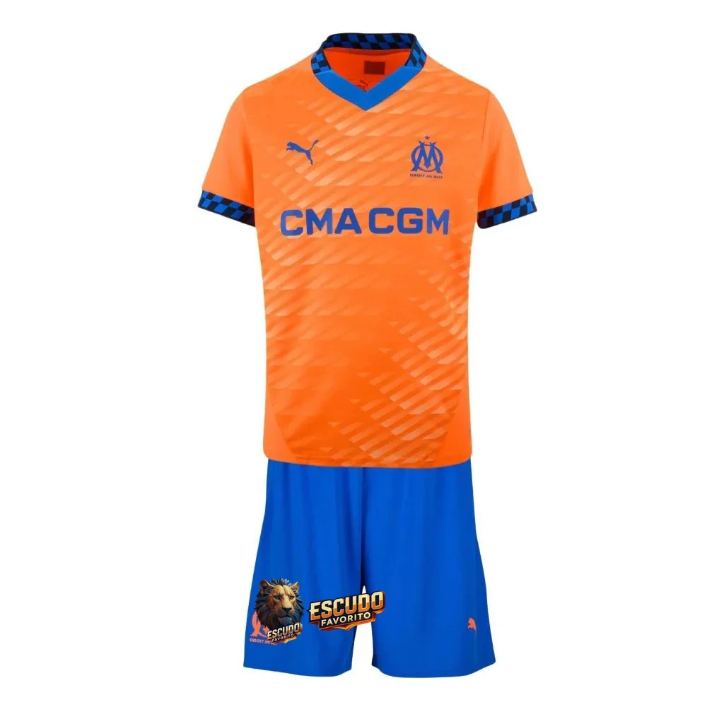 CAMISETA OLYMPIQUE DE MARSEILLE III 24/25 EQUIPACIÓN PARA NIÑOS
