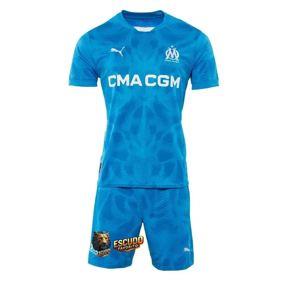 CAMISETA OLYMPIQUE DE MARSEILLE PORTERO III 24/25 EQUIPACIÓN PARA NIÑOS