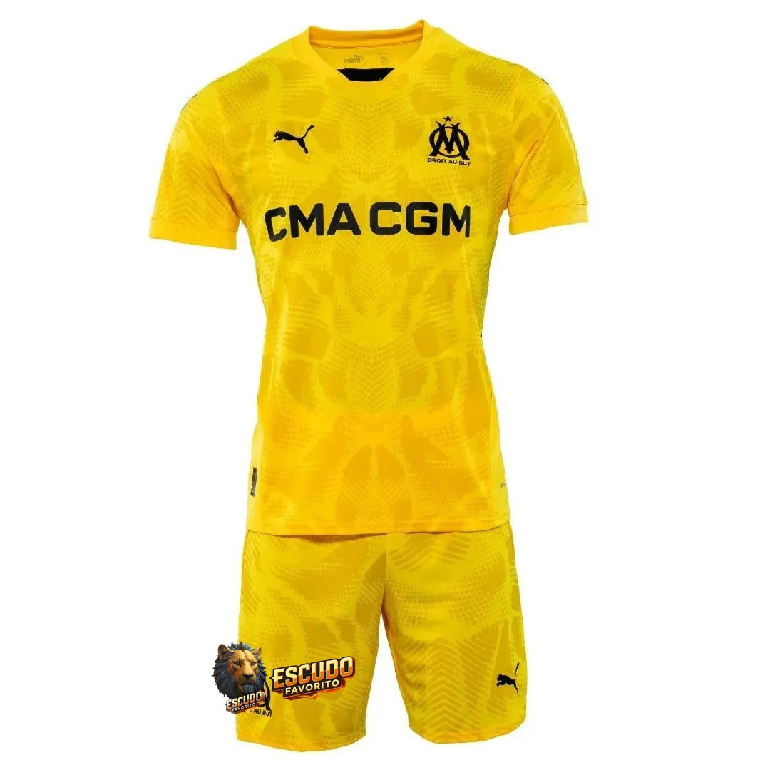 CAMISETA OLYMPIQUE DE MARSEILLE PORTERO II 24/25 EQUIPACIÓN PARA NIÑOS