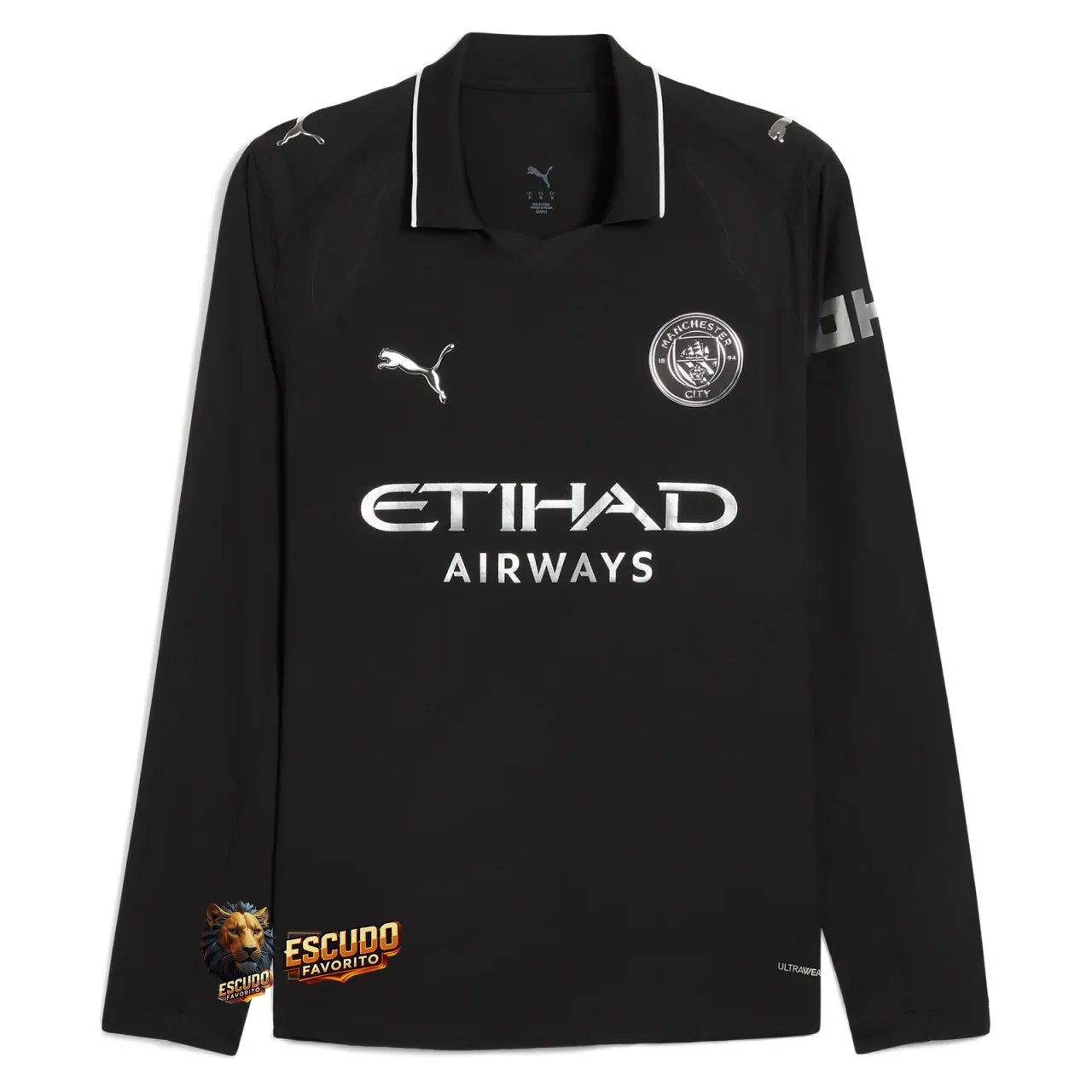 MANCHESTER CITY II NEGRA 25/26 HOMBRE MANGA LARGA VERSIÓN JUGADOR