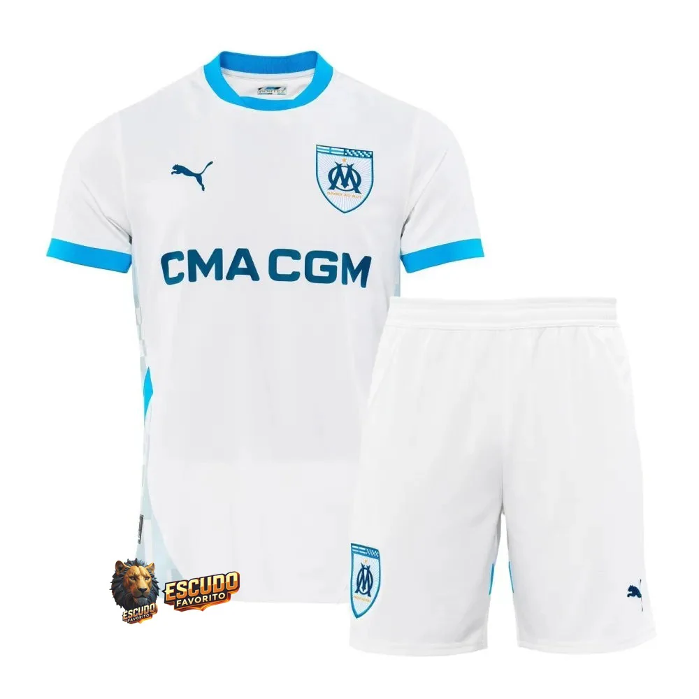CAMISETA OLYMPIQUE DE MARSEILLE I 24/25 EQUIPACIÓN PARA NIÑOS
