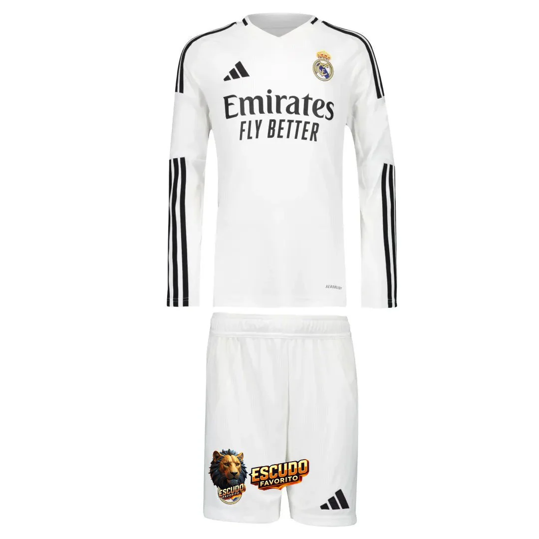 REAL MADRID I MANGA LARGA 24/25 EQUIPACIÓN PARA NIÑOS