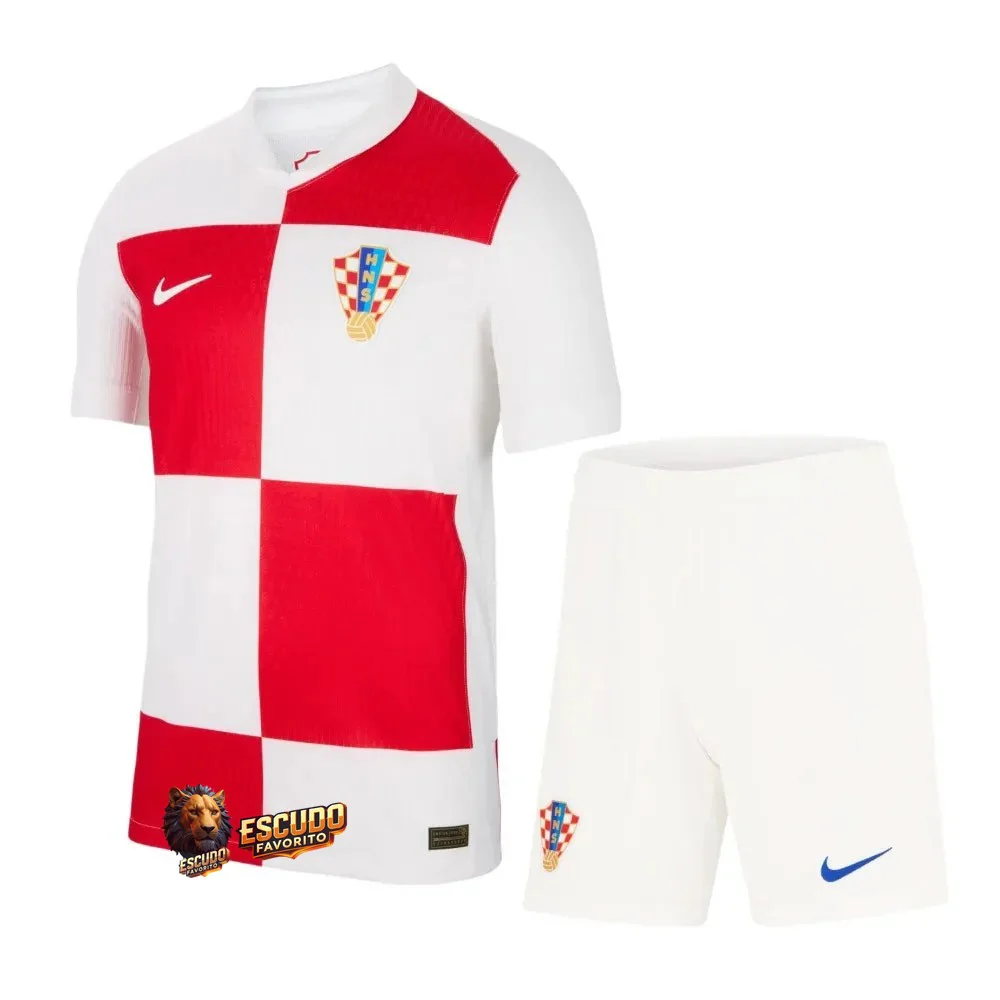 CAMISETA CROACIA I EURO 2024 EQUIPACIÓN PARA NIÑOS