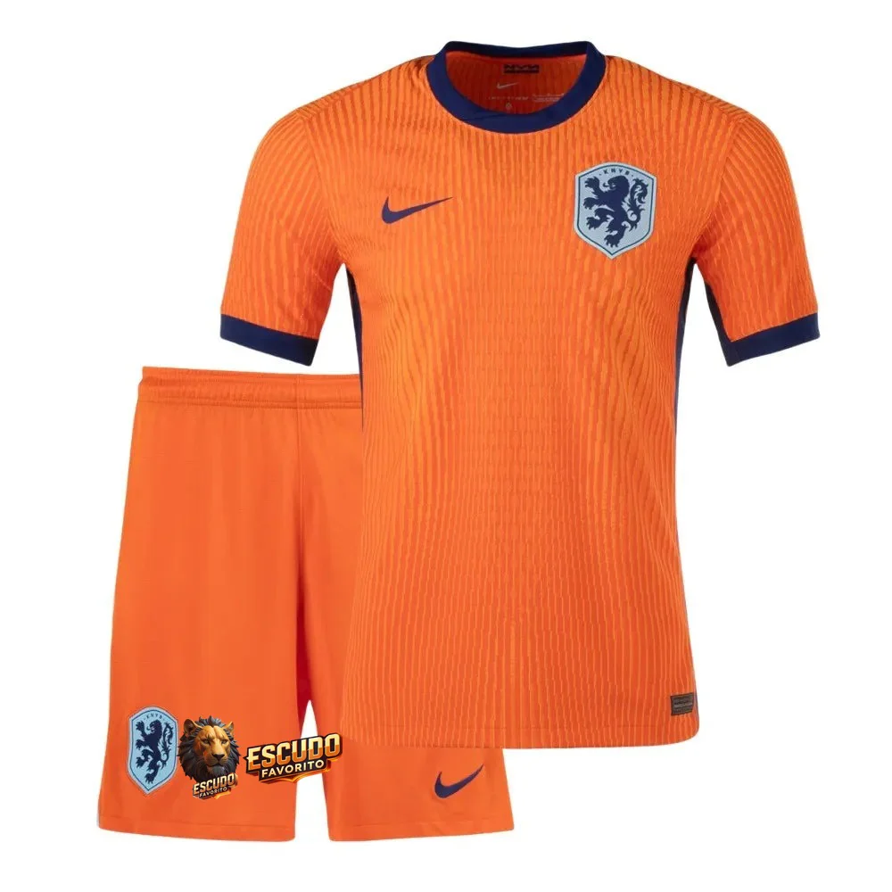 CAMISETA HOLANDA I 2024-25 EURO EQUIPACIÓN PARA NIÑOS