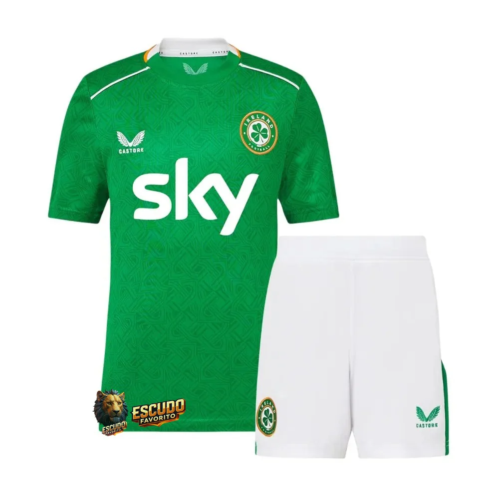 CAMISETA IRLANDA VERDE 2024-25 EURO EQUIPACIÓN PARA NIÑOS