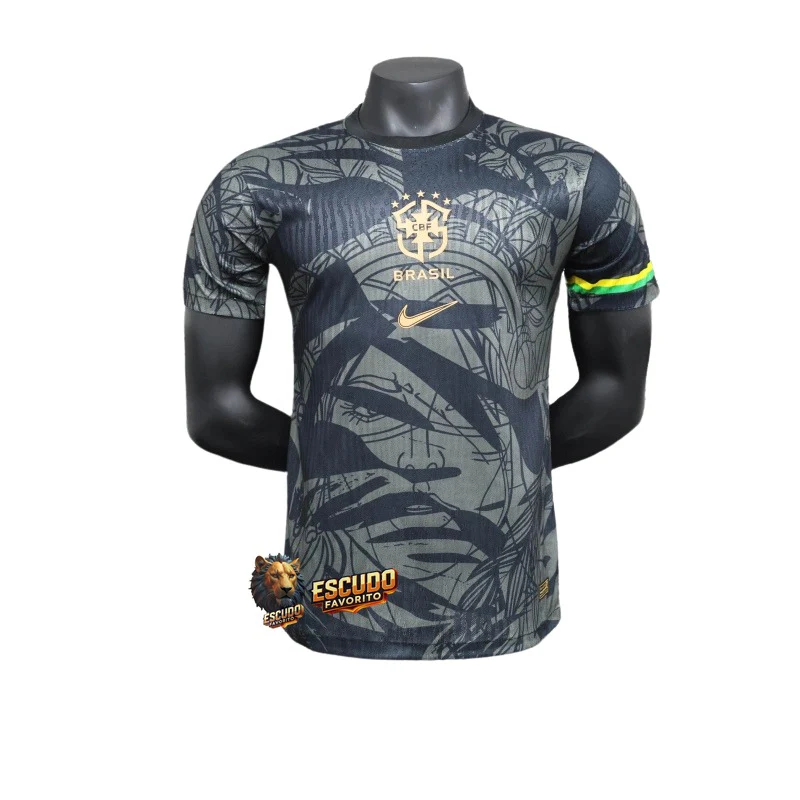CAMISETA BRASIL EDICIÓN ESPECIAL NEGRA 25/26 HOMBRE (VERSIÓN JUGADOR)