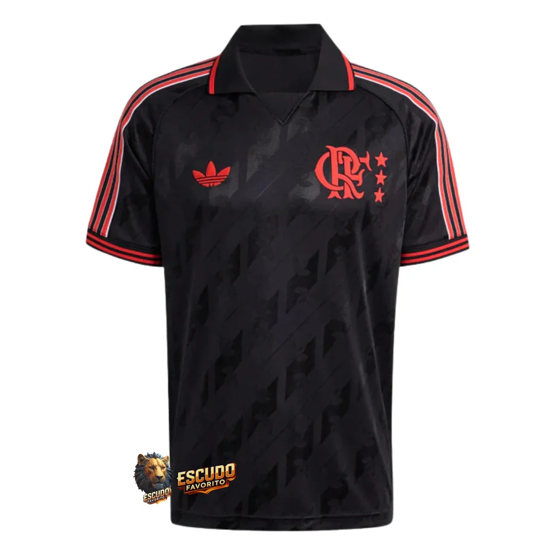 CAMISETA FLAMENGO LIFESTYLER NEGRA 25/26 HOMBRE