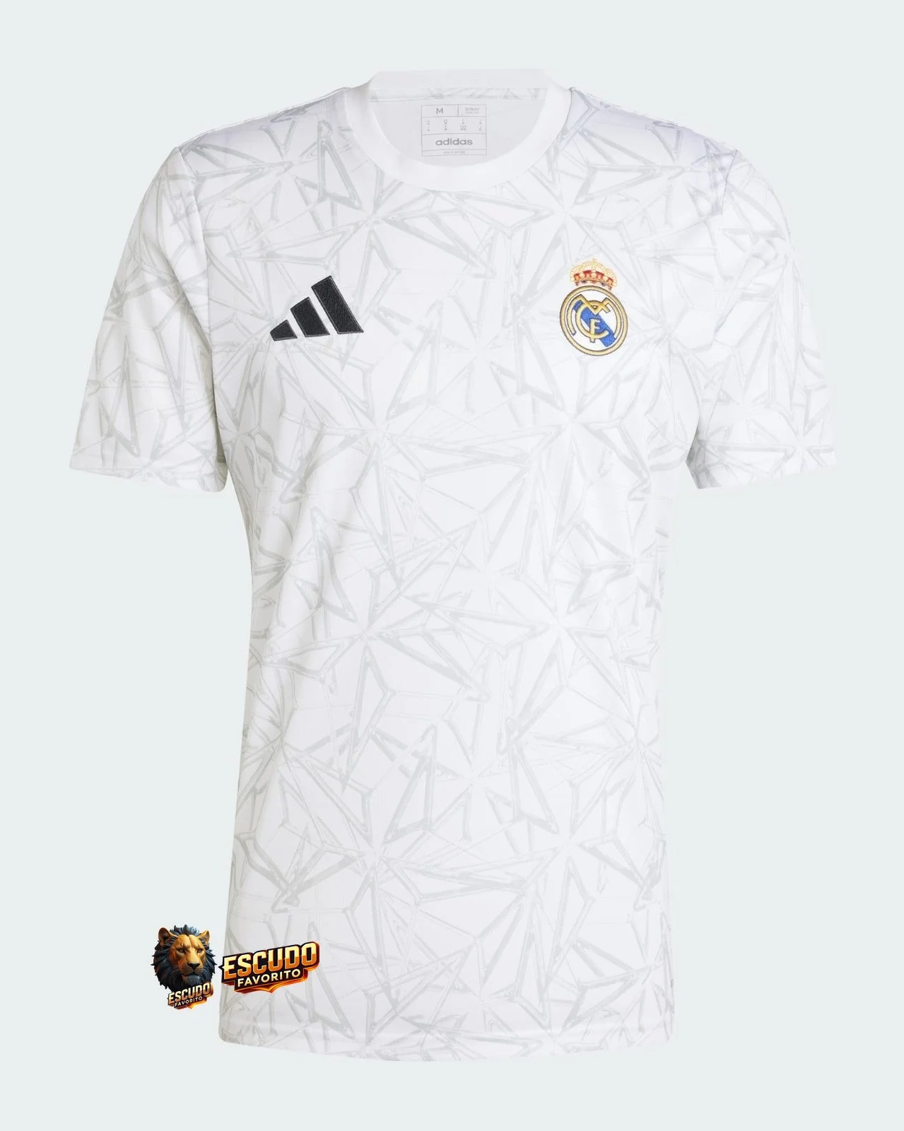 CAMISETA REAL MADRID 24/25 PREPARTIDO BLANCA HOMBRE