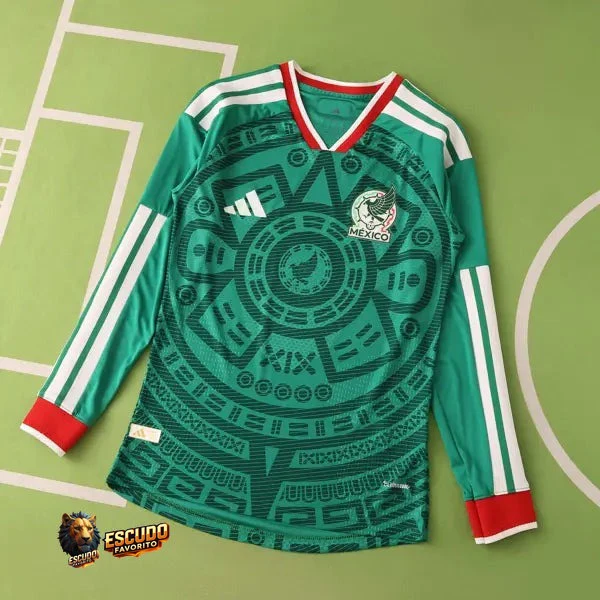 CAMISETA MEXICO I 2026 MUNDIAL HOMBRE MANGA LARGA
