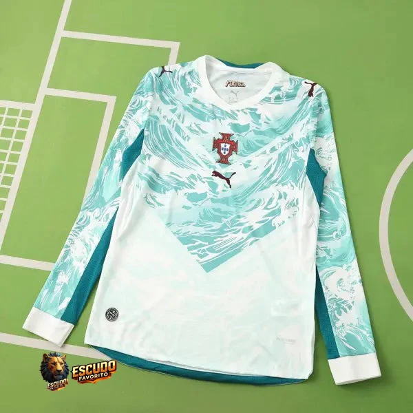 CAMISETA PORTUGAL II MUNDIAL HOMBRE VERSIÓN JUGADOR MANGA LARGA