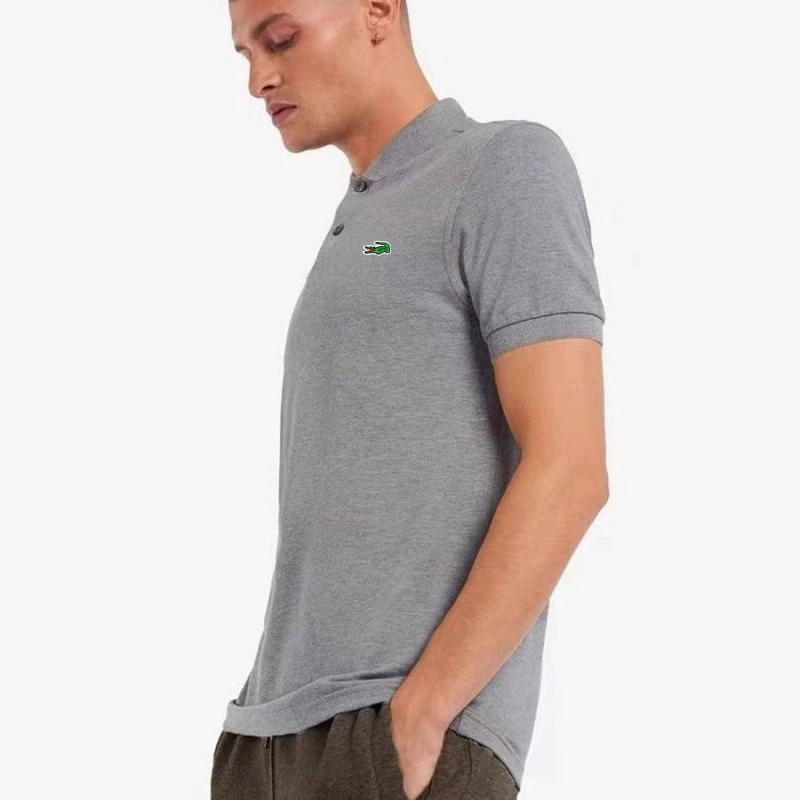 ID:17429 - Comfortable and breathable men's polo shirt, solid color, simple and stylish, casual short-sleeved, versatile top.