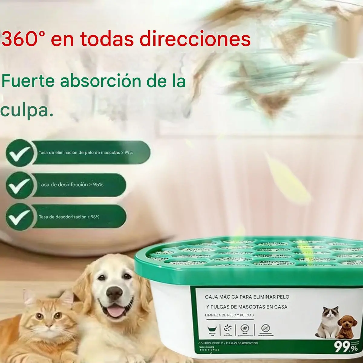 【Compra 1 y llévate 1 gratis】🔥Oferta especial 2026 - Caja mágica para eliminar el pelo y el olor de las mascotas