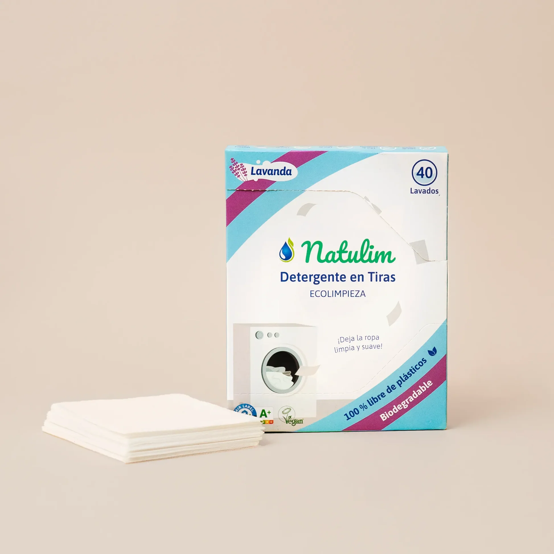 Eco-Tiras de Detergente 40 lavados Natulim
