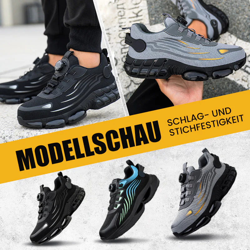 🔥A készlet erejéig, 40% kedvezmény!🎉Unisex stílusos csúszásgátló biztonsági cipő ütéscsillapító szegecsekkel