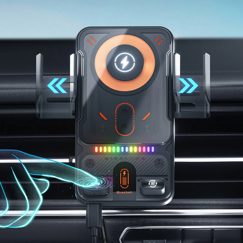 🔥HEISSER VERKAUF 50 % RABATT🎁⚡Über 50.000 verkauft! 📱Intelligente 2-in-1 Auto-Drehbare Handyhalterung & Kabelloses Ladegerät⚡